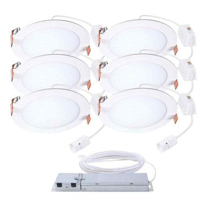HALO QuickLink 6" 900 Lumens Integrated LED Recessed Downlight Trim, White 6-PK