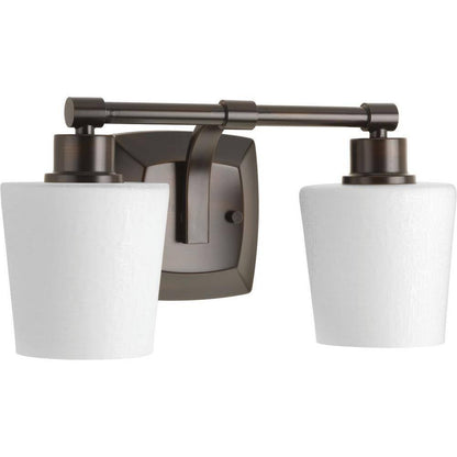 Progress Lighting Glance Collection 2-Light Antique Bronze Bathroom Vanity Light
