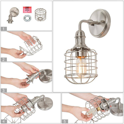LNC Nickel Bathroom Vanity Light Nautical Wall Sconce