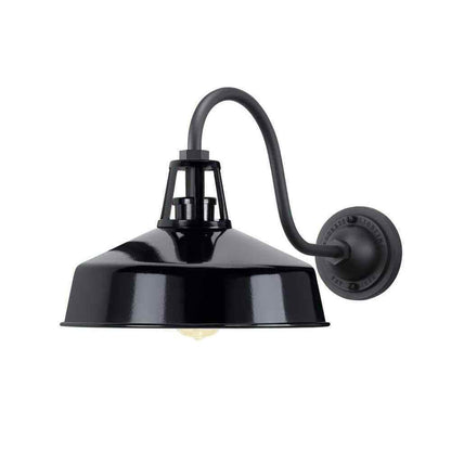 Progress Lighting Perry Court 1-Light Gloss Black Outdoor Wall Lantern
