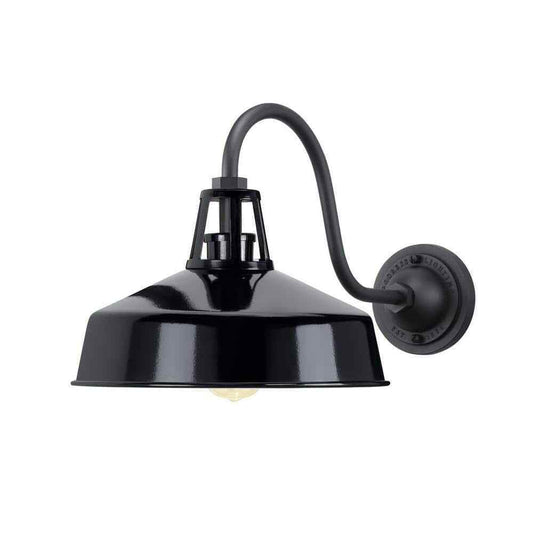 Progress Lighting Perry Court 1-Light Gloss Black Outdoor Wall Lantern