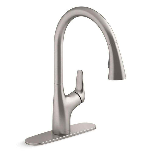 KOHLER Trove Single-Handle Pull Down Sprayer Kitchen Faucet in Vibrant Stainless
