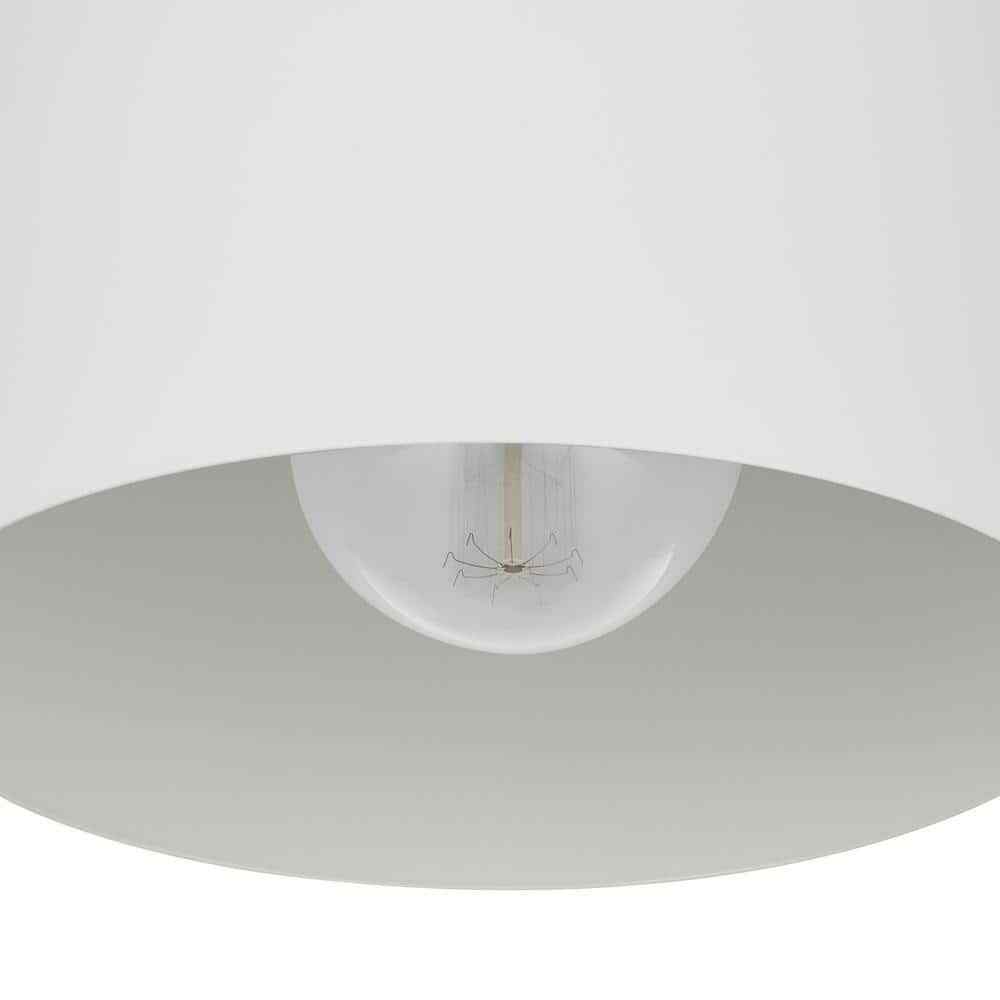 Home Decorators Collection 10 in. 1-Light Matte White and Gold Semi-Flush Mount