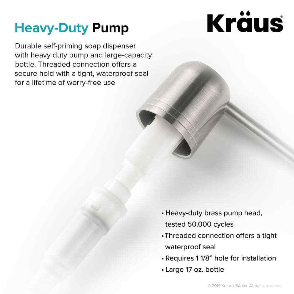 KRAUS Kitchen Soap Dispenser in All-Brite Spot Free Stainless Steel KSD-32SFS