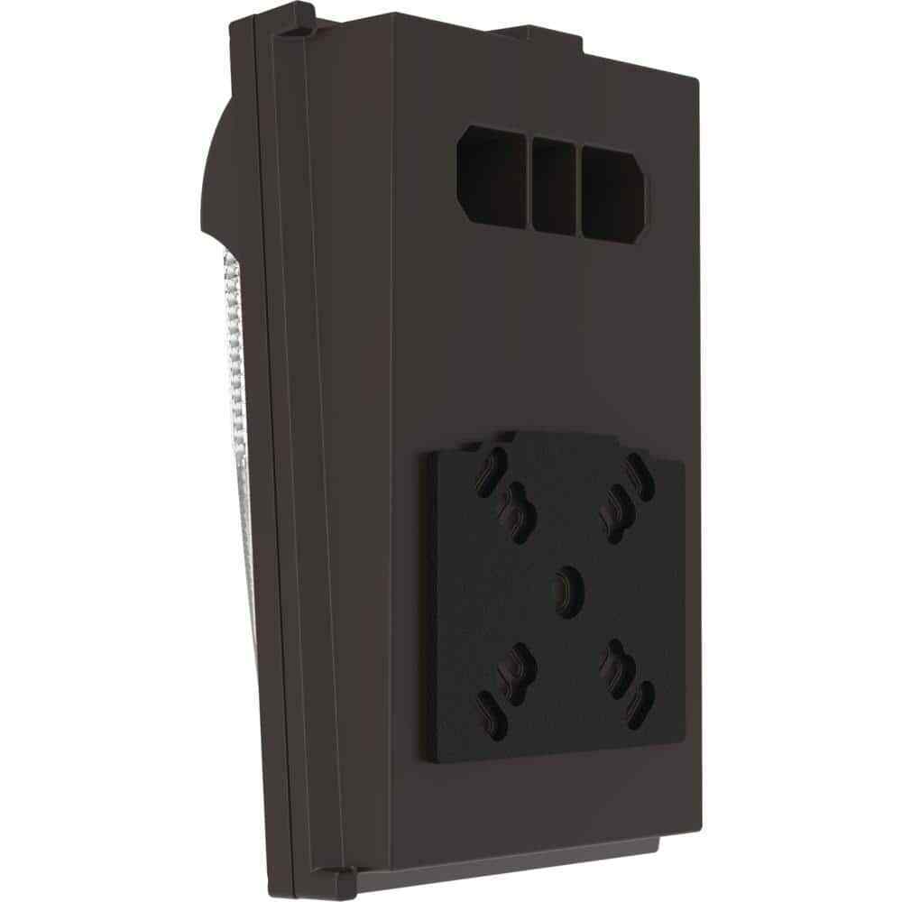 Lithonia Lighting 100-Watt Equivalent Integrated LED Dark Bronze Wall Pack Light