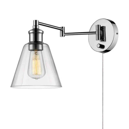 Globe Electric LeClair 1-Light Chrome Swing Arm Wall Sconce 65704