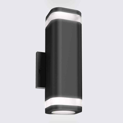 Artika Stark Black Modern SmartLED Hardwired Garage and Porch Light Wall Sconce