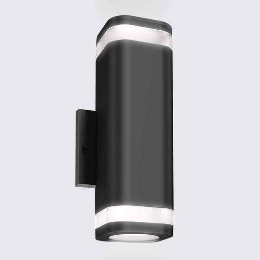 Artika Stark Black Modern SmartLED Hardwired Garage and Porch Light Wall Sconce