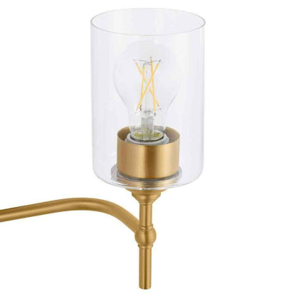 Home Decorators Ayelen 3-Light Matte Brass Modern Bathroom Vanity Light