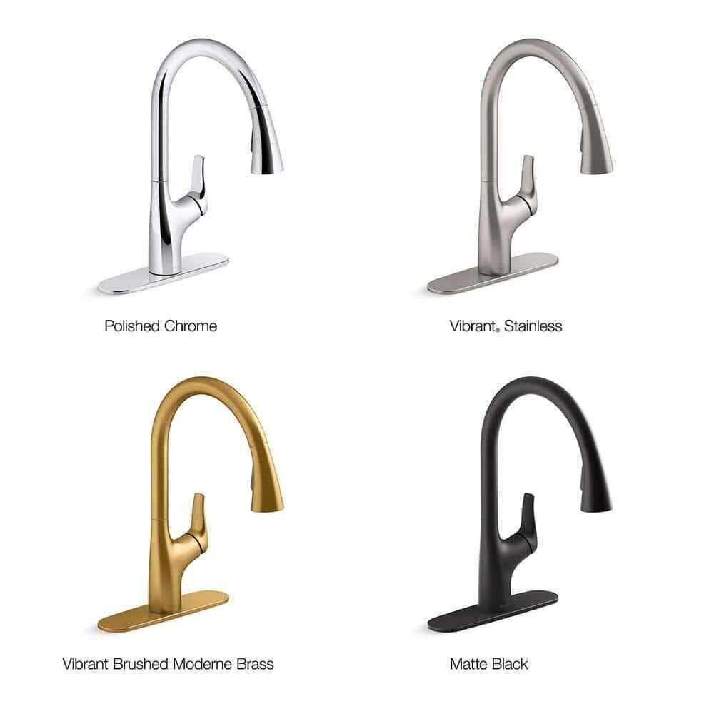 KOHLER Trove Single-Handle Pull Down Sprayer Kitchen Faucet in Vibrant Stainless
