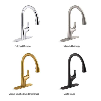 KOHLER Trove Single-Handle Pull Down Sprayer Kitchen Faucet in Vibrant Stainless