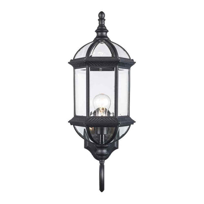 Bel Air Lighting Wentworth 1-Light Large Black Outdoor Wall Light Fixture