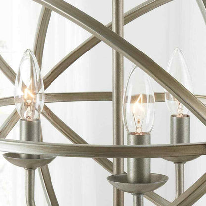 Home Decorators Sarolta Sands 3-Light Antique Silver Orb Chandelier