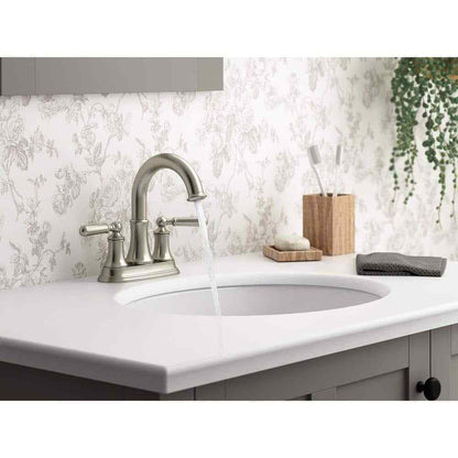 KOHLER Capilano 4 " Centerset 2-Handle Bathroom Faucet in Vibrant Brushed Nickel