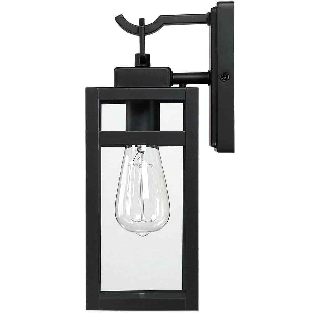 Pia Ricco Outdoor Wall Light 1-Light Black Exterior Wall Sconce Light Fixture