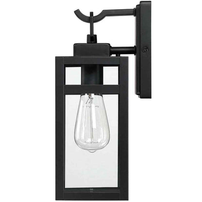 Pia Ricco Outdoor Wall Light 1-Light Black Exterior Wall Sconce Light Fixture