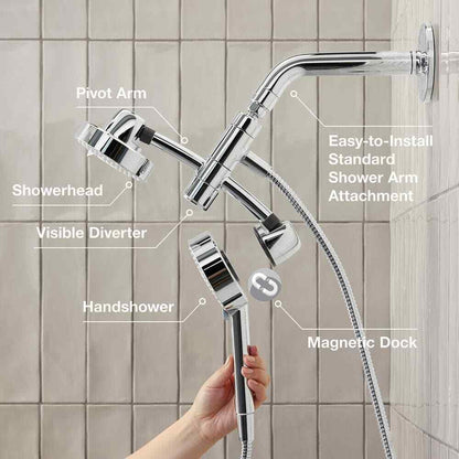 KOHLER Awaken 3-Spray 5 in. Dual Wall Mount Shower Head in Polished Chrome