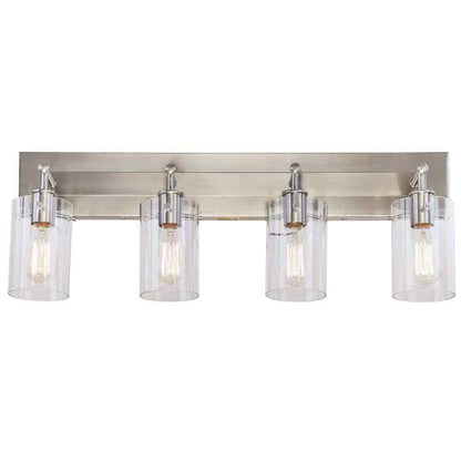 Hampton Bay Regan 29.13 in. 4-Light Brushed Nickel Bathroom Vanity Light