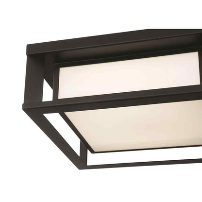 GLUCKSTEINELEMENTS Paxton 1-Light Black Integrated LED Outdoor Flush Mount