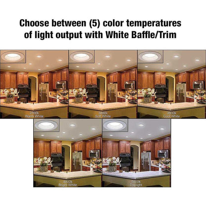 Commercial Electric 6 in. 30 Lighting Options LED Recessed Light Trim Kitchen