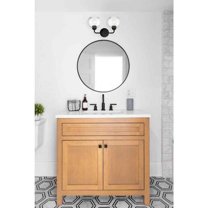 Home Decorators Collection Jill 16 in. 2-Light Black Vanity Light