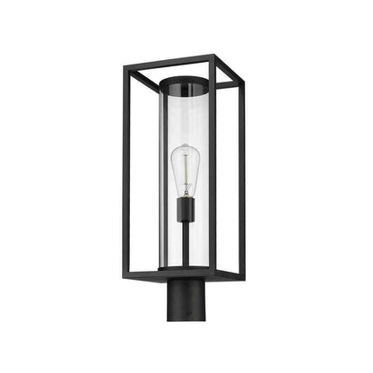 Dunbroch 1-Light Black 22 in. Aluminum Hardwired Outdoor Post Light