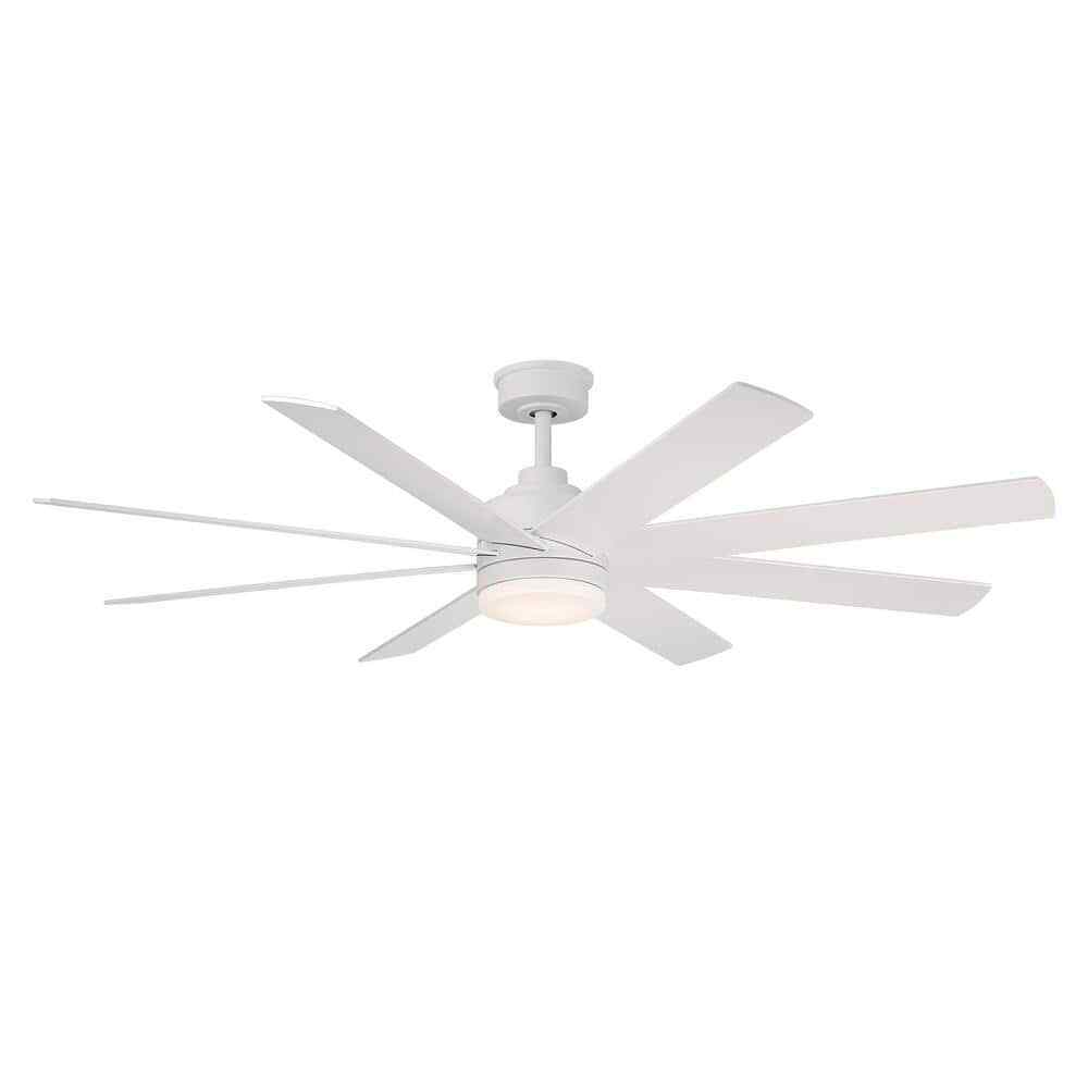 Home Decorators Celene 62 in. Integrated LED Indoor/Outdoor White Ceiling Fan