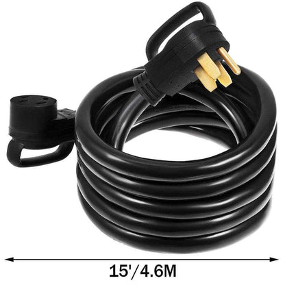 VEVOR 15 ft. 50 Amp Generator Power Cord Copper Durable Premium Extension Cord
