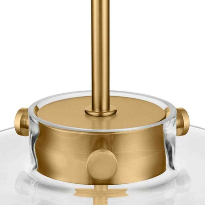 Hampton Bay Mullins 10 in. Gold Pendant Light Kitchen Pendant Lighting