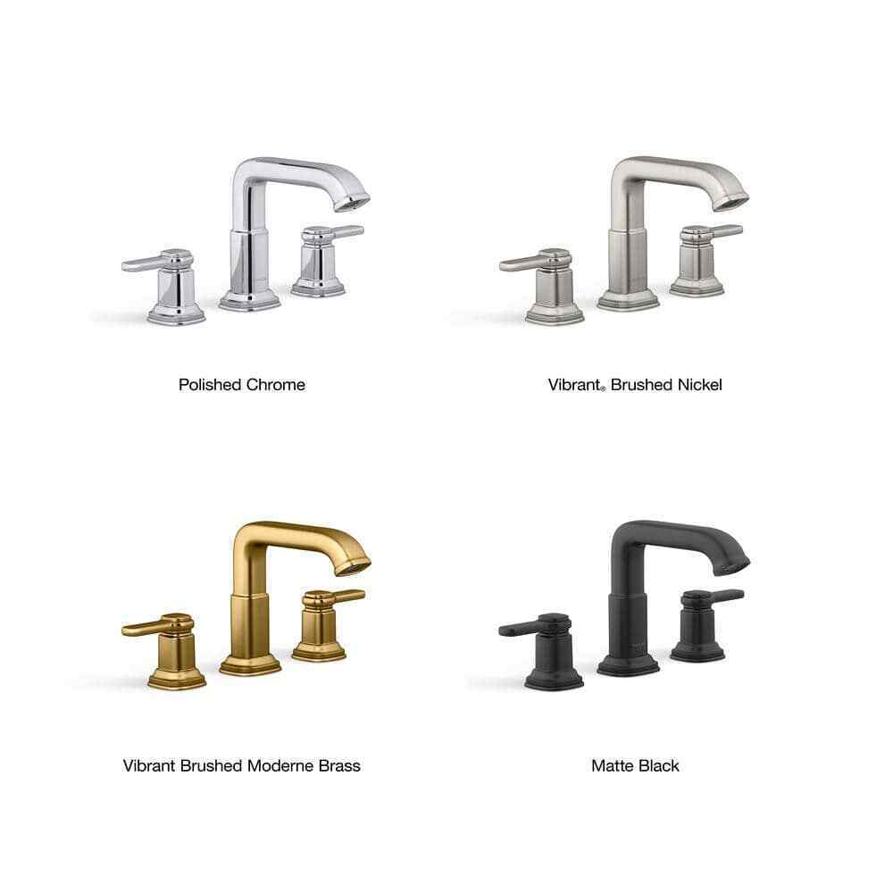 KOHLER Numista 8 in. Widespread Double Handle Bathroom Faucet in Matte Black