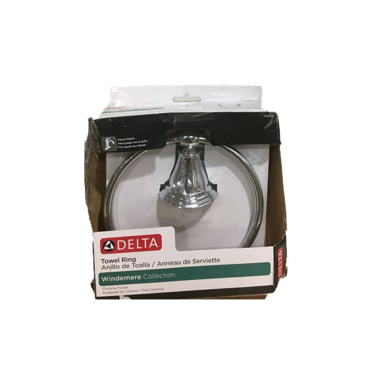 Delta Windemere Towel Ring in Chrome