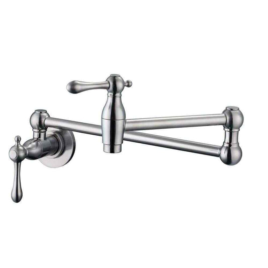 Glacier Bay Lyndhurst Wall Mounted Pot Filler in Brushed Nickel 67589-0004