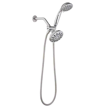 Glacier Bay 6-Spray 5 in. Dual Wall Mount Handheld Shower Head 1.8 GPM in Chrome