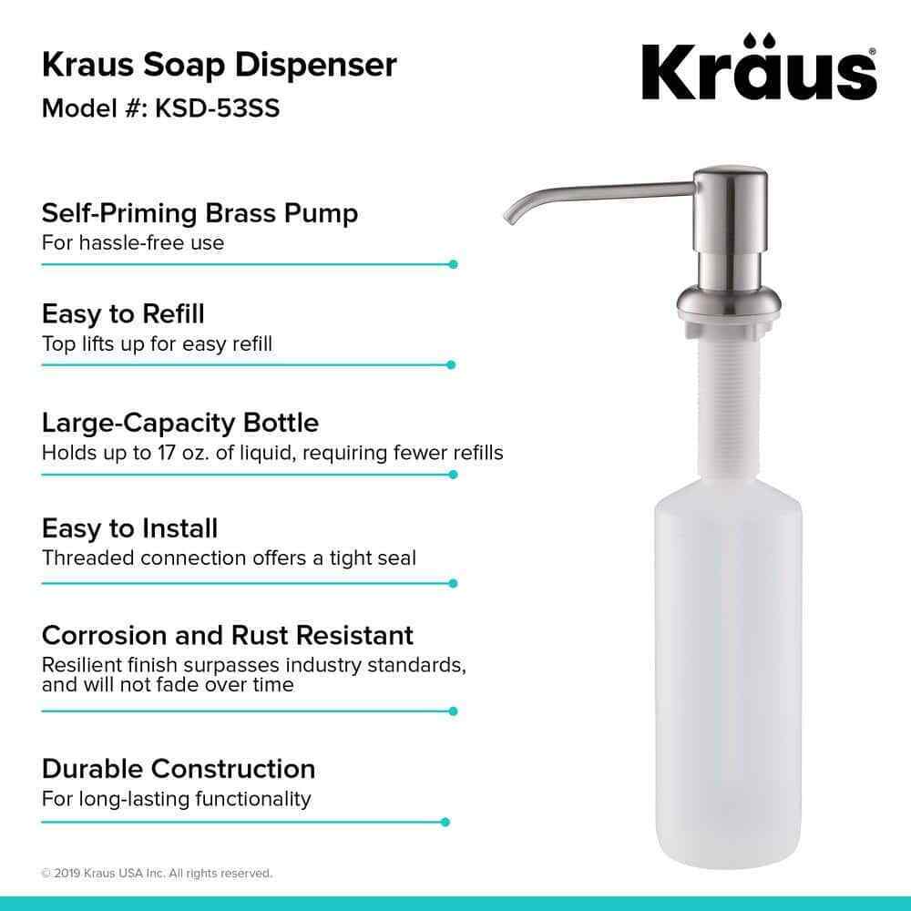 KRAUS Boden Kitchen Soap Dispenser in Stainless Steel KSD-53SS