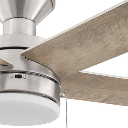 Hampton Bay Caltris 52 in. LED Indoor/Outdoor Brushed Nickel Ceiling Fan