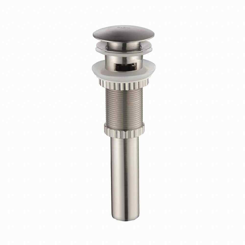 KRAUS Pop-Up Drain with Overflow Satin Nickel PU-11SN