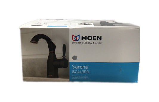 MOEN Sarona Single Hole Single-Handle Bathroom Faucet in Mediterranean Bronze