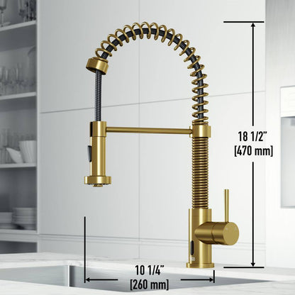 VIGO Edison Single Handle Pull-Down Sprayer Kitchen Faucet w/ Touchless Sensor