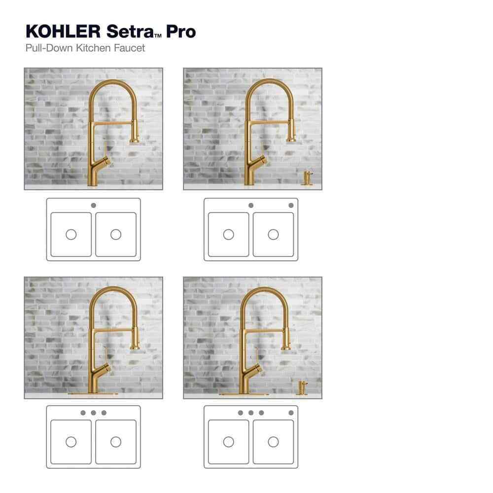 KOHLER Setra Semi-Professional Kitchen Sink Faucet w/ Soap Dispenser