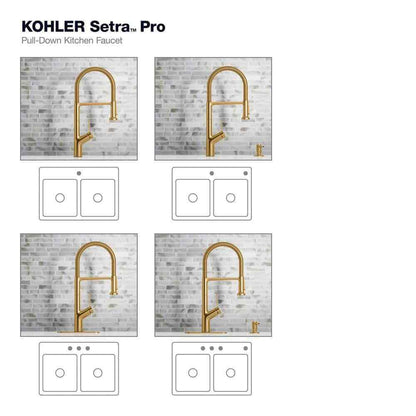 KOHLER Setra Semi-Professional Kitchen Sink Faucet w/ Soap Dispenser