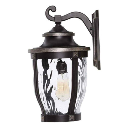 Home Decorators McCarthy 18.5 in. 1-Light Bronze Outdoor Wall Lantern Sconce