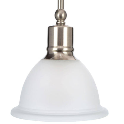 Progress Lighting Madison Collection 7.5 in. 1-Light Brushed Nickel Mini Pendant