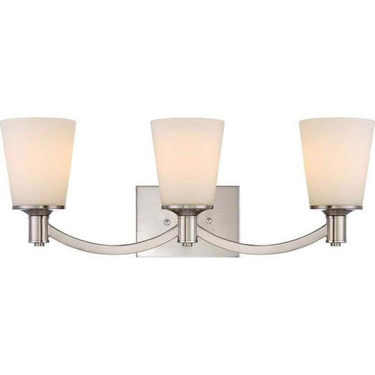 SATCO 3-Light Brushed Nickel Bath Light 60/5823