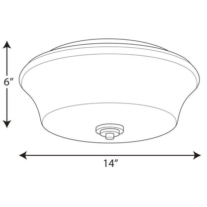 Progress Lighting Cascadia Collection 2-Light Polished Chrome Flush Mount