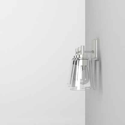 Hampton Bay Wakefield 22.5 in. 3-Light Brushed Nickel Bath Vanity Light