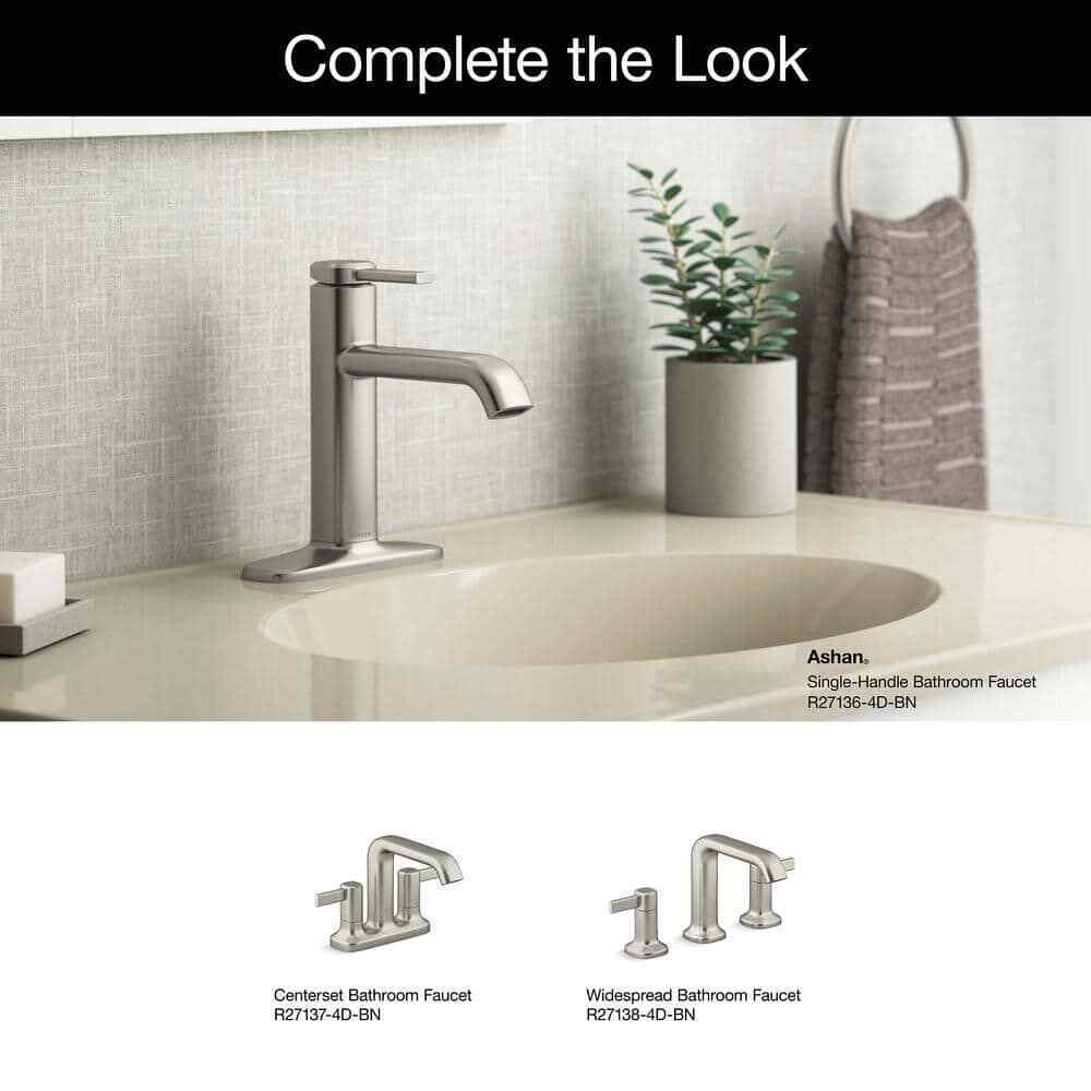 KOHLER Ashan Single Hole Single-Handle Bathroom Faucet in Vibrant Brushed Nickel