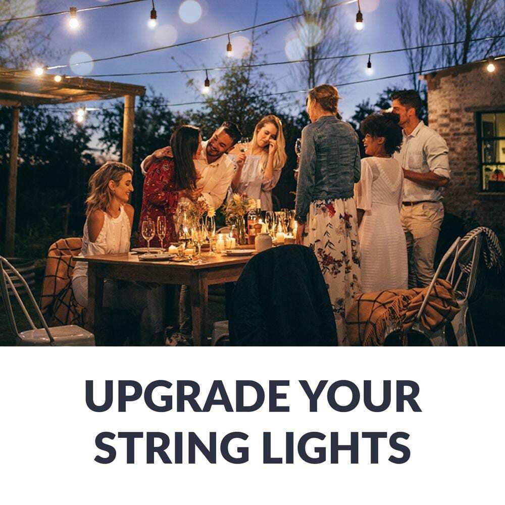 Newhouse Lighting S14 Shatter-Resistant String Light Edison LED Bulbs 30-Pack