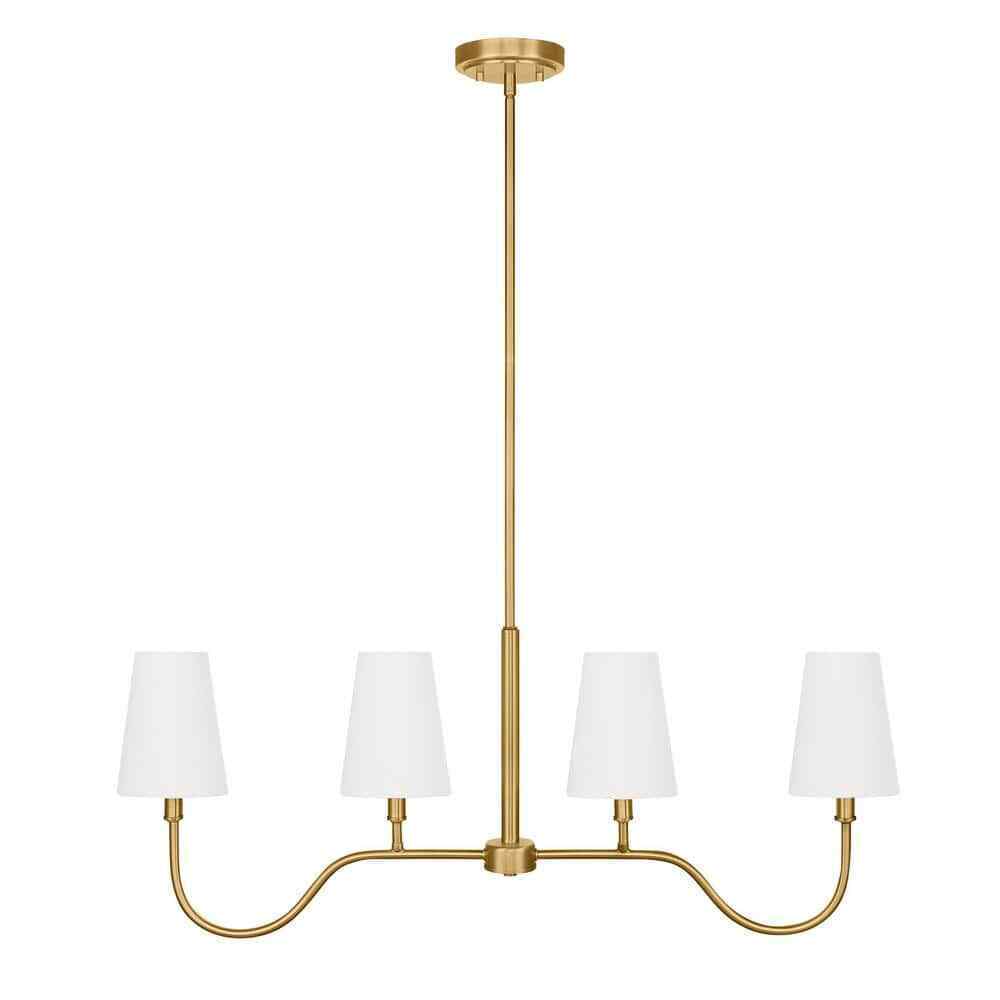 Hampton Bay Vernon Hills 4-Light Antique Brass Island Pendant Light