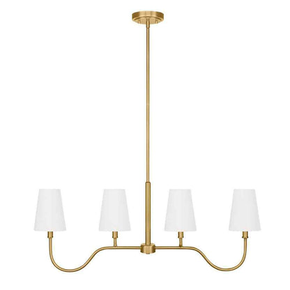 Hampton Bay Vernon Hills 4-Light Antique Brass Island Pendant Light