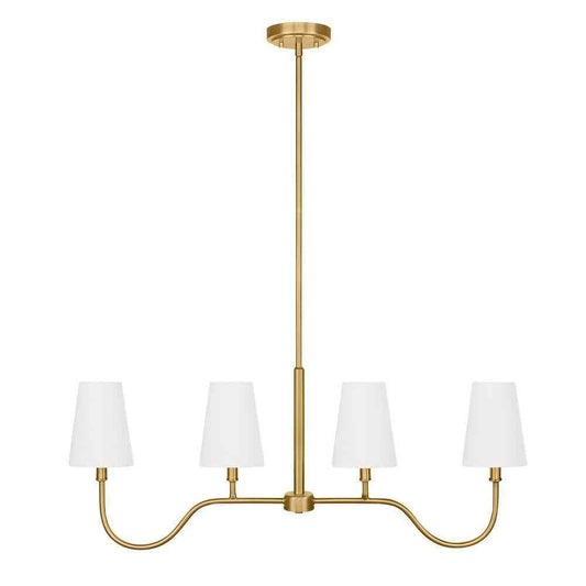 Hampton Bay Vernon Hills 4-Light Antique Brass Island Pendant Light